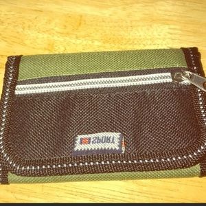 New black canvas hook and loop surfer wallet